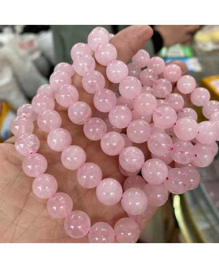 Bracelet en pierre Quartz rose Amour et confiance en soi Bracelet en pierre Quartz rose Amour et confiance en soi